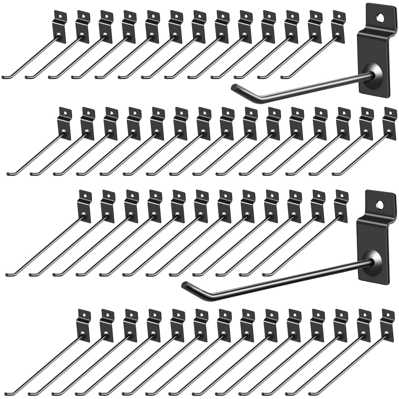 Moxweyeni 100 Pack Slatwall Hooks Panel Display