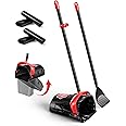 PETNOZ LIFE Large Swivel Bin & Rake Pooper Scooper with 40 Waste Bags, 36" Long Handle & 4 Bag Hooks Adjustable Dog Pooper Scooper for Large Dogs and Pets, Portable Non-Breakable Dog Poop Scooper