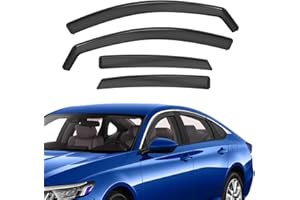 ACLONG in-Channel Rain Guards Compatible with Honda Accord 2018 2019 2020 2021 2022 2023, Black Window Deflectors Window Visor Side Shatterproof Sun Visor, 4-Pieces Set