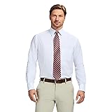 IZOD Men's Dress Shirt Regular Fit Long Sleeve