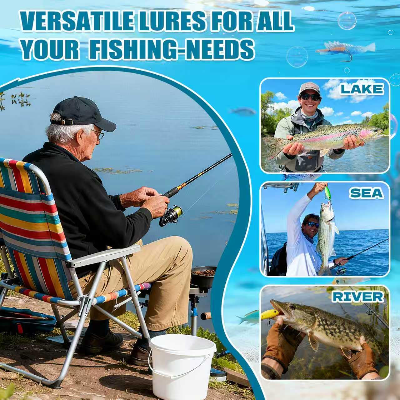 Fishing Advent Calendar 2025 for Adults Teen Boys Fisher, 24 Days Christmas Countdown Fishing Lures Tackle Set - Xmas Surprise Fish Bait Gifts