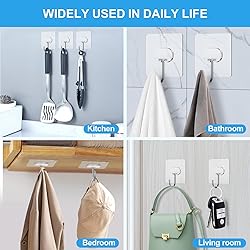 Large Adhesive Hooks for Hanging Heavy Duty Wall
