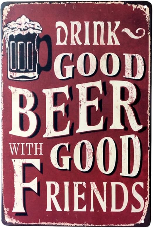Tin Sign Cold Beer Here Beer Advertising Metal Poster Sign Plauqe Wall ...