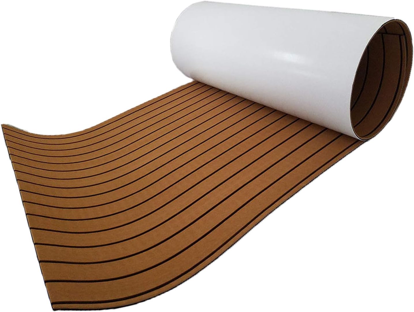 yuanjiasheng Synthetic Teak Boat Decking Sheet EVA Foam Boat Flooring Water Proof 94.5x35.4 inches Light Brown Marine Yacht Cabin Deck Maintenance Mat