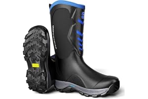 PW WOVENPAK WOVENPAK Rubber Boots for Men, Mens Boots Waterproof Insulated Hunting Boots with Steel Shank, Neoprene Rubber Work Mud Boots Outdoor All Season, Size 6-13