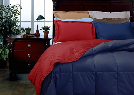 Buy Royal Velvet Reversible Down Full Queen Comforter Set Navy
