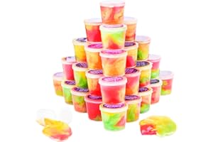 EIAOIUSIA 30 Packs Galaxy Slime, Colorful School Toy Party Favor for Kids Girls and Boys, Adults, Non-Sticky, Stress & Anxiety Relief, Super Soft Sludge Toy