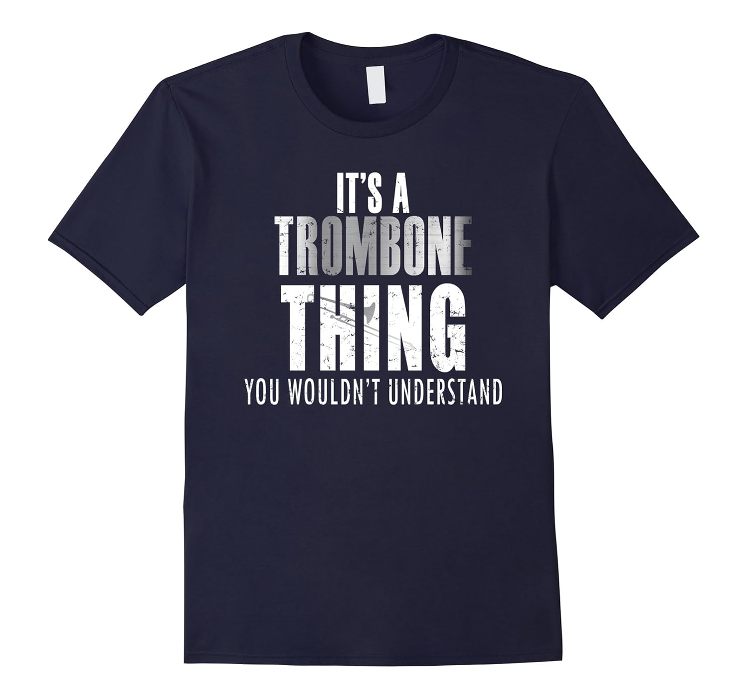 Funny Trombone T-shirt Marching Band Art Musician Tees-Rose