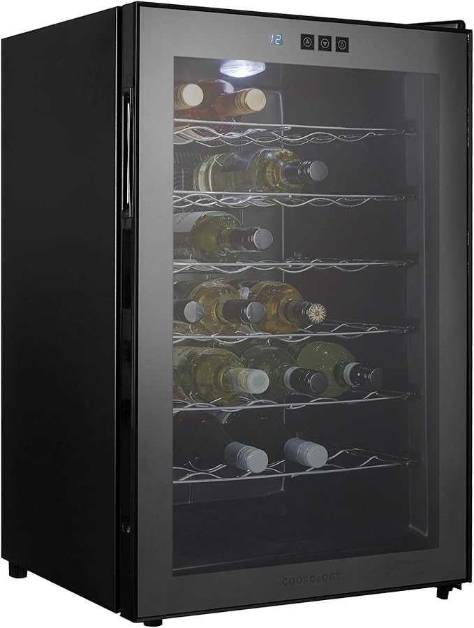 Cookology CW28BK 28 bottle Thermoelectric Wine Cooler, Less Noise & No