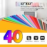 TECKWRAP Permanent Vinyl Sheets 12x12 40 Sheets Assorted Colors view 3