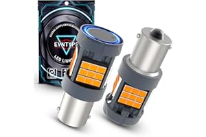 evntyps 7506 LED Bulb Amber With Built in Load Resistor 1156 Turn Signal Lights Anti Hyper Flash CANBUS Error Free,1141 BA15S 1003 P21W 1156A LED Bulb,2pcs