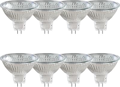 Caldarax 8 Pack MR16 Halogen Bulbs 12V GU5.3 20W Dimmable 2700K 210LM