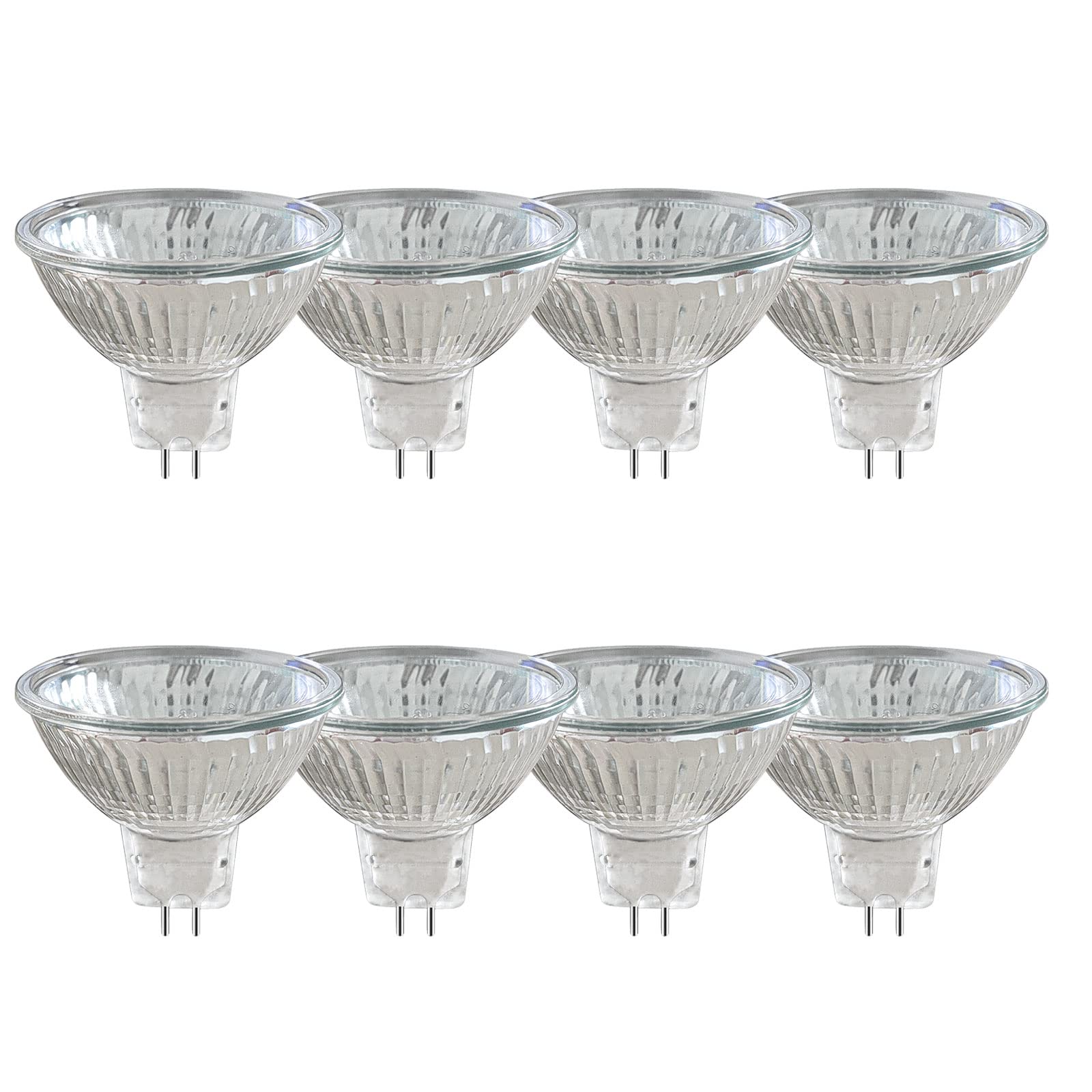 8 Pack MR16 Halogen Spotlight Bulbs, GU5.3 20W 12V Spotlight Bulb Dimmable, Warm White 2700K, 210LM, 36° Beam Angle, 2 Bi-Pin Halogen Bulb, Dichroic for Ceiling Light, Track Light, Recessed Light