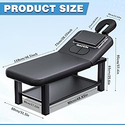 Adjustable Backrest Massage Table for