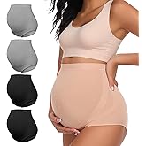 Summer Mae Maternity Underwear Soft Breathable High-Waist Pregnancy Seamless Over Bump Panties for Women