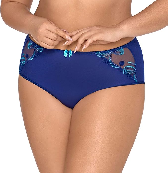 Axami Slip Femminile A Vita Alta con Ricami V-8536: Amazon.it