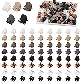 Small Hair Clips, Funtopia 72 Pcs Mini Matte Hair Claw Clips for Women Girls, Cute Small Claw Clips for Thin Hair, 8 Colors Tiny Hair Clips for Short Hair