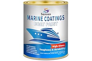 SENVEN Boat Paint 35 Oz Gloss Marine Boat Topside Bottom Enamel Paint for Boats, Wood, Fiberglass, Aluminum, Metals, Oil-Based Epoxy White Black Red Gray Blue