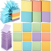 Gersoniel 24 Pack Pop up Sticky Notes 3x3 Refills, Light Colors, Line | Pop-Up Refills with Strong Adhesion and Clean Removal, Post on Windows Doors, Office School, Recyclable