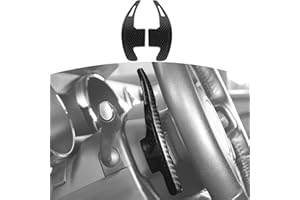 JOSHELA for Mustang Paddle Shifters Trim Cover Fit for Ford Mustang 2015 up Black Carbon Fiber Interior Accessories 2pcs