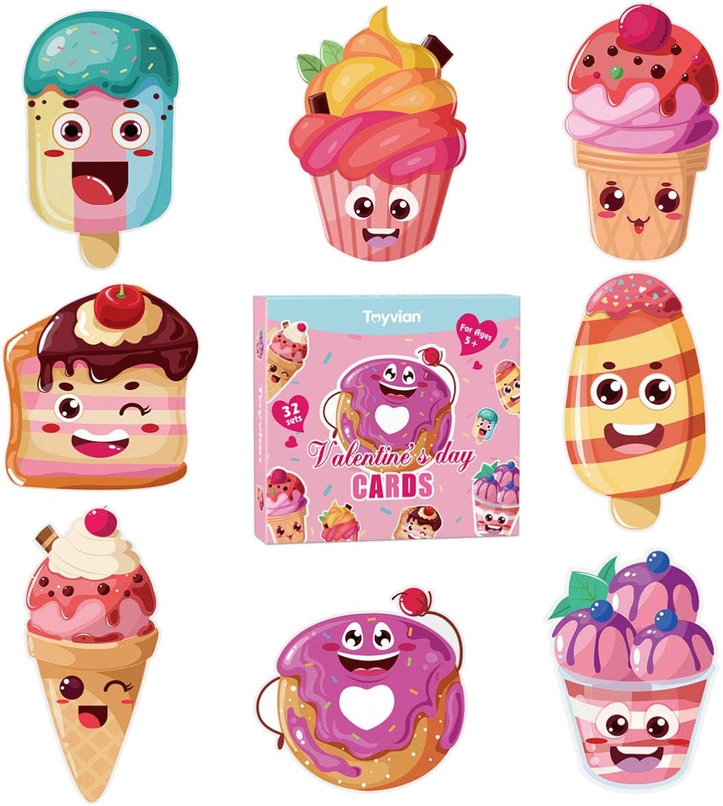 jojofuny 32pcs Greeting Cards, Cards, Paper Dessert Cake Cards for Valentines Day, As Shown - Image 3