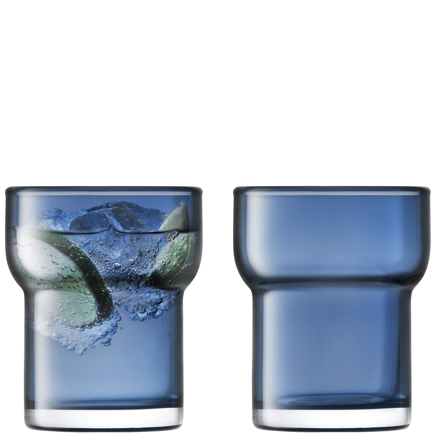 LSA International Utility Tumbler 300ml Sapphire | Set of 2 | Mouthblown & Handmade Glass | UT67