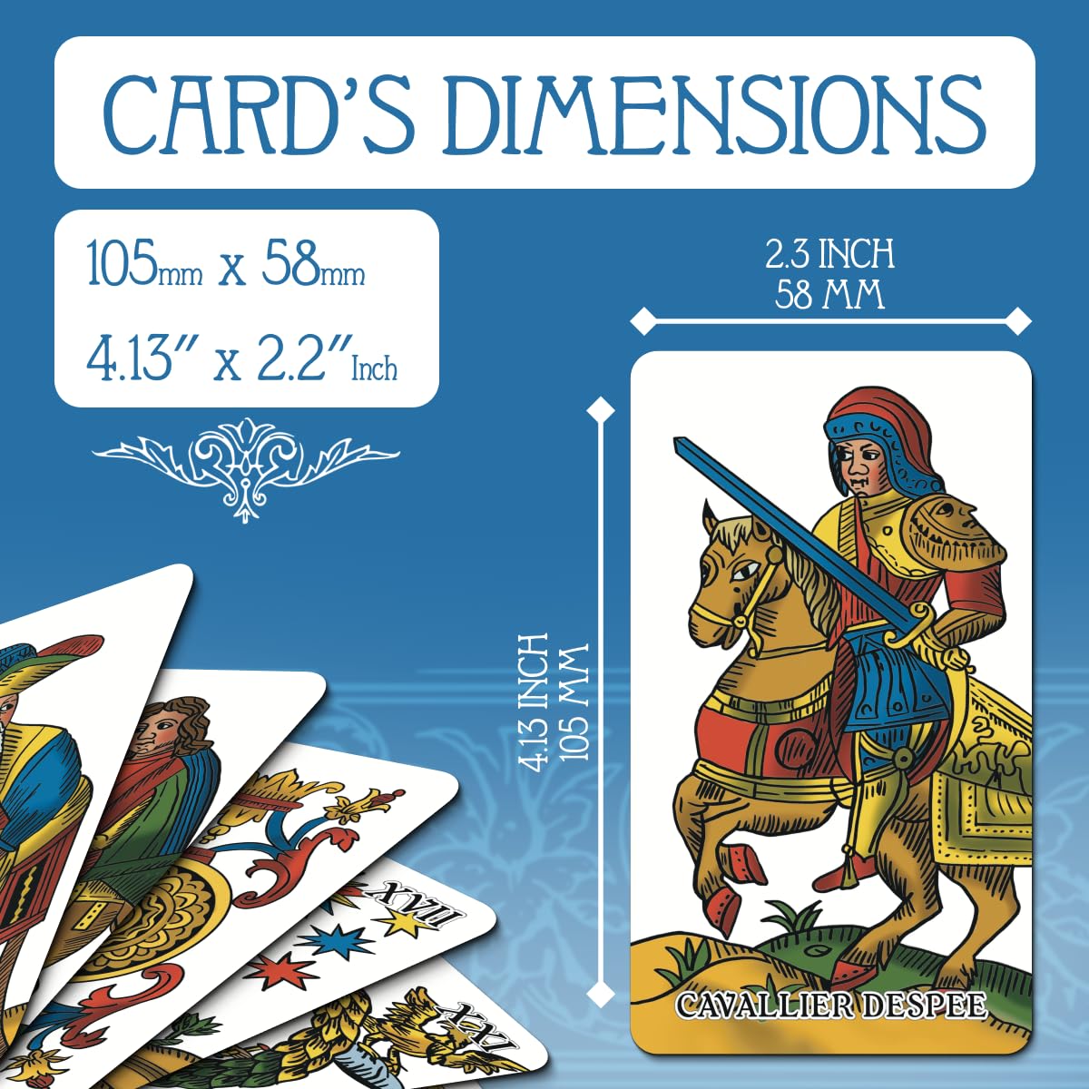 Tarot of Marseille 78 Tarot Card Set | Pocket-Sized (4.13
