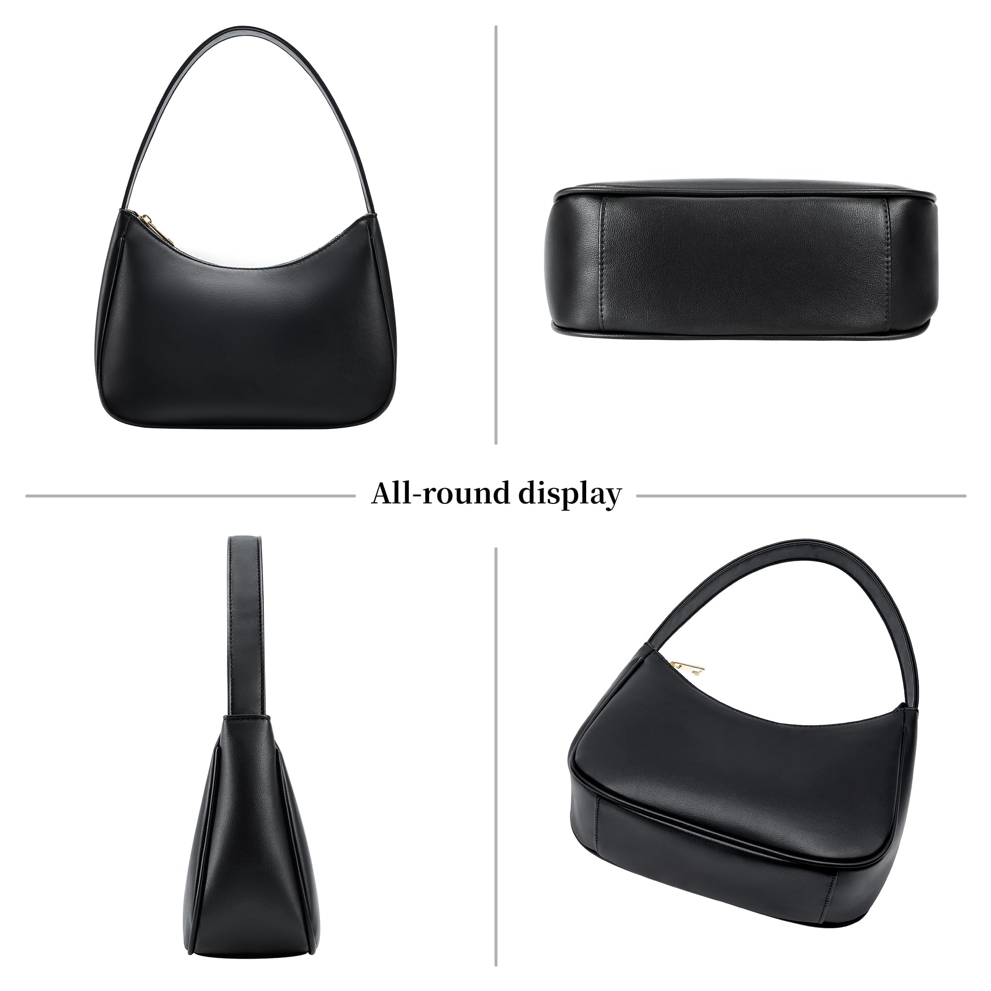 Chelmon Women's Shoulder Bags, Small Hobo Tote Elegant Clutch Purse with Zipper Closure