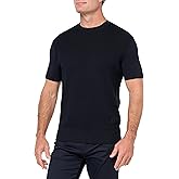 Armani Exchange Mens Short Sleeve Textured Cotton Crew Sweater
