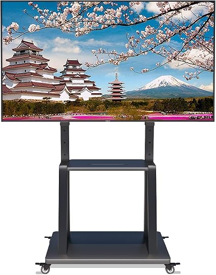 Amazon Co Jp Wheswell テレビスタンド テレビ台 Tv 32 100インチ対応 大型テレビ ハイタイプ モニタースタンド 耐荷重80kg キャスター付き 移動式 壁寄せテレビスタンド 高さ調整 角度調節 ディスプレイスタンド コード収納 棚板付き 液晶tvスタンド 家用 展示用