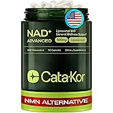 Cata-Kor Liposomal NAD Supplement with Resveratrol – NMN Supplement Alternative – Third-Party Tested – 30-Day Supply – Advanced NAD+ Resveratrol