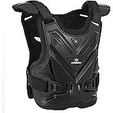 Motorcycle Body Armor Vest, Dirt Bike Chest Protector with Back Support & Breathable Mesh, Motocross Gear for MTB Off-Road Racing Mountain Bike