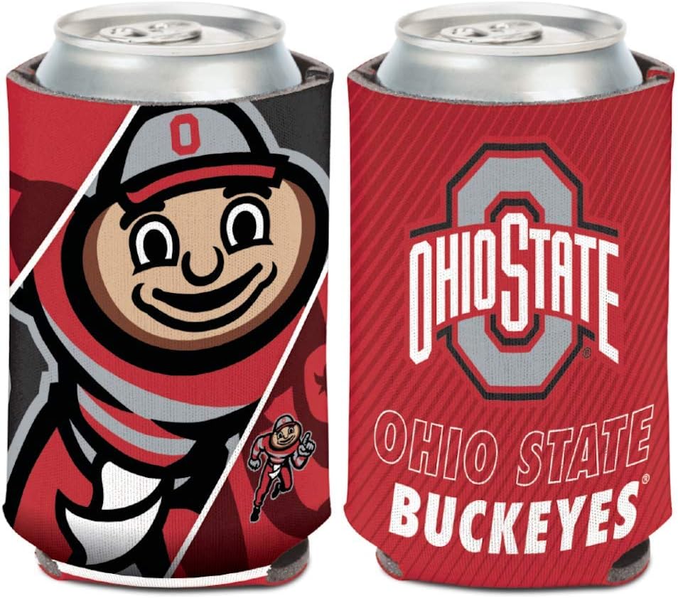 WinCraft NCAA Ohio State University Buckeyes 1-Pack 12 oz. 2-Sided Brutus Buckeye Design Can Cooler : Sports & Outdoors