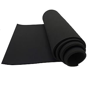 Lazy Dog Warehouse Neoprene Sponge Foam Rubber Sheet Rolls 15in x 60in (1/4in Thick)