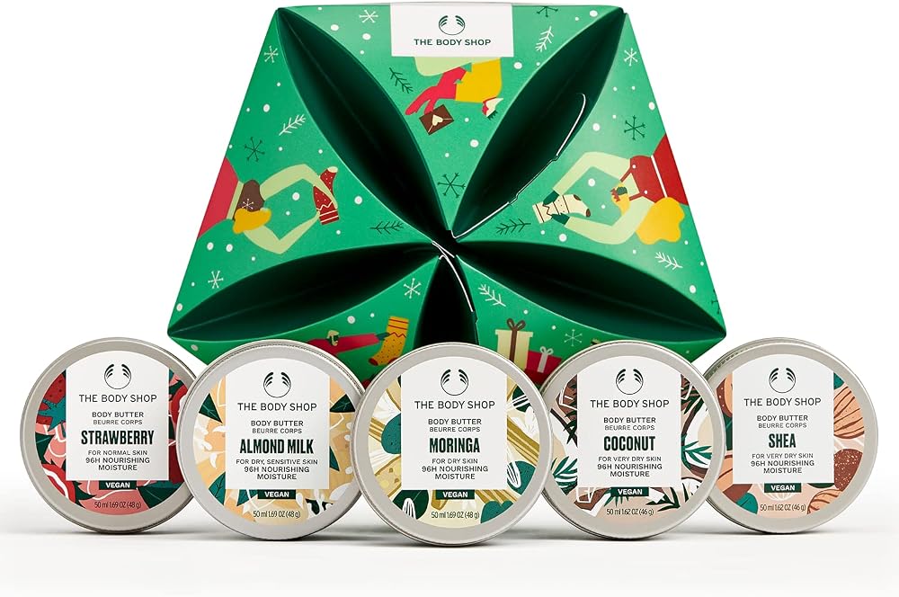 The Body Shop Slather & Nourish Body Butter Gift Set 5 x 1.69oz Vegan Almond