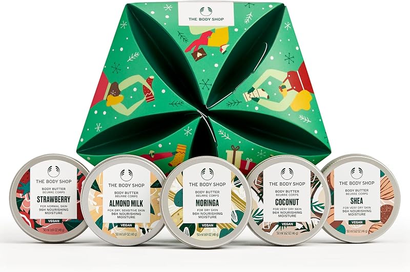 The Body Shop Slather & Nourish Body Butter Gift Set 5 x 1.69oz Vegan Almond