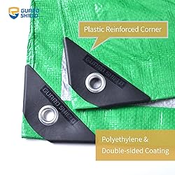 GUARD SHIELD Green/Silver Tarp 10x10 Feet