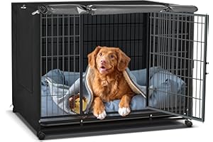 NORTH EAST HARBOR NEH Dog Crate Cover, Waterproof Crate Cover Outdoor Indoor, Small Dog Crate Cover, Universal Fit Wire Crate Cover, Breathable Privacy Kennel Cover - Fits Pet Crates 30"L x 19"W x 21"H