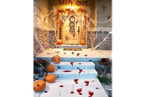 TONAK Halloween Party Decorations Zombie Vampire Halloween Party Decor Bloody Hand Footprints Window Wall Decals Zombie Vampire Party Supplies Decorations for Kids Party Floor Sticker Clings