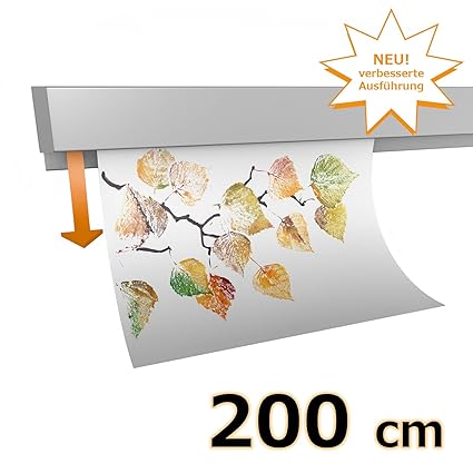 hang-it Klemmleiste Klemmschiene aus Aluminium - 200 cm - zur Präsentation von Fotos, Bildern, Postkarten