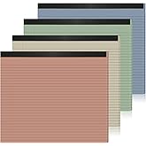 gisgfim 4 Pack 11" x 9.5" Legal Pads College Ruled Notepad Landscape Notebook 80 GSM Horizontal Lined Notebook Writing Pads Aesthetic Legal Pad for School Office Business (Boho)