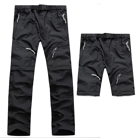 Naudamp Schnelltrocknende Multi-Cargo-Herrenhose mit Reißverschluss für Cabriolet-Outdoor-Wandern für sportliche Hosen