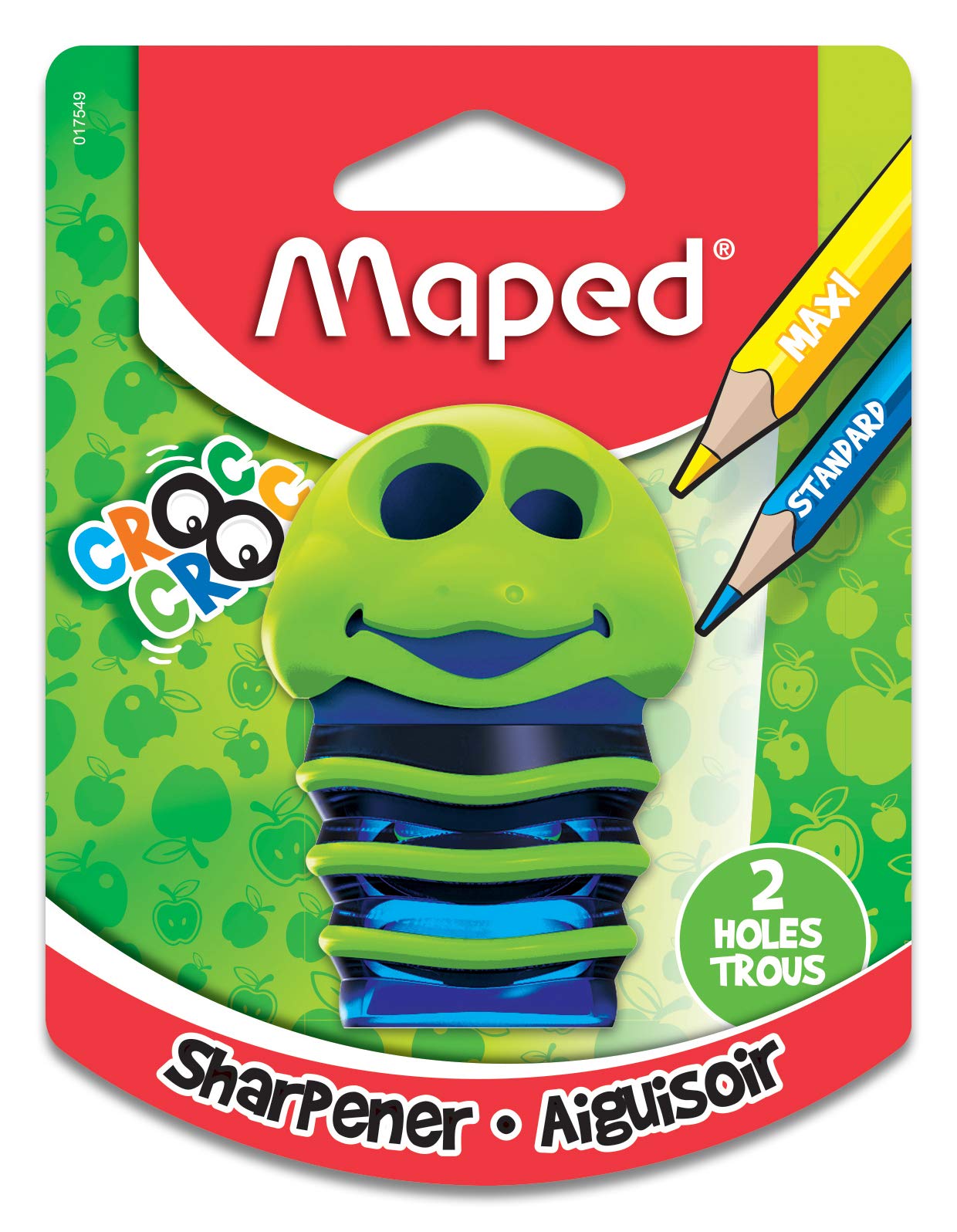 Maped Croc Croc 2 Hole Pencil Sharpener, Assorted Colors (017549)