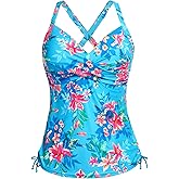 Tankini Swim Tops for Women - V Neck Bathing Suit Top No Bottom Swimsuit Tops 2025