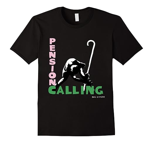 Men's Pension Calling Punk Rock T-shirt 3XL Black