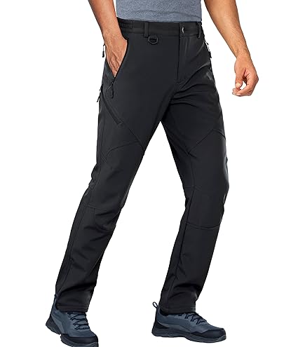 Free Soldier Soft Shell Pants Njoeus Men's Fleece Lined Outdoor