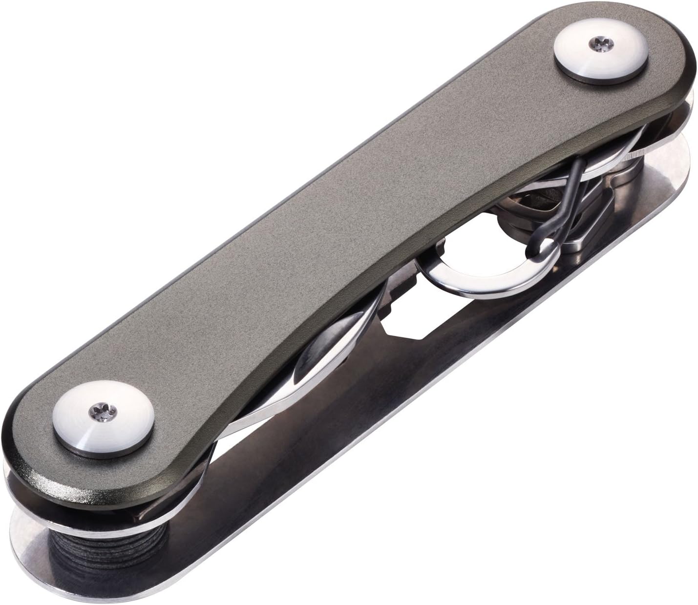 Troika CLEVER KEY Keyring, 10 cm, Multicolour (Silber Titan), Titanium, 10 centimeters