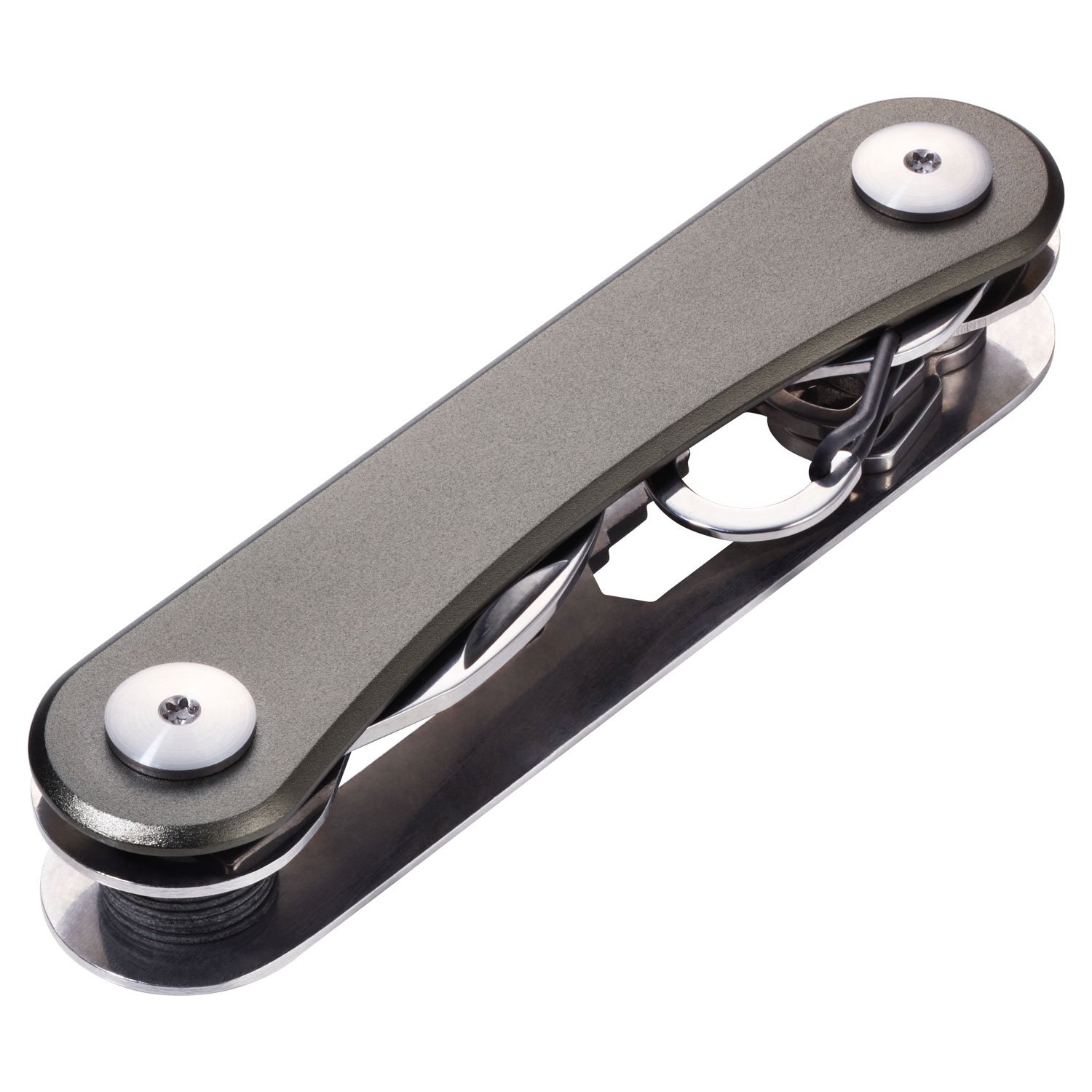 Troika CLEVER KEY Keyring, 10 cm, Multicolour (Silber Titan)