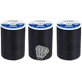 Coats &amp; Clark Dual Duty All Purpose Sewing Thread 230A 400 Yards Each Spool 3 Pack Bundle with Bella's Crafts Needle Threaders (Black)