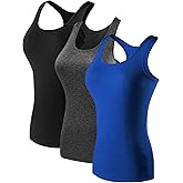 NELEUS Women's 3 Pack Compression Base Layer Dry Fit Tank Top